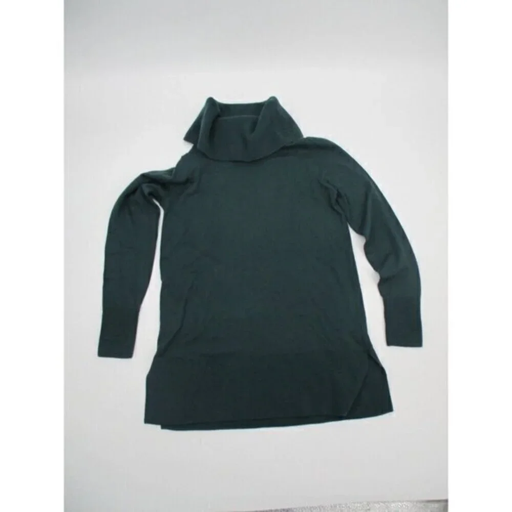 LOFT Womens Sweater XS Green Long Sleeves Turtleneck Casual Knit Preppy New